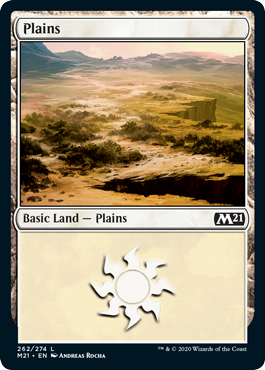 Plains (262) (Magic 2021 Core Set) Light Play Foil