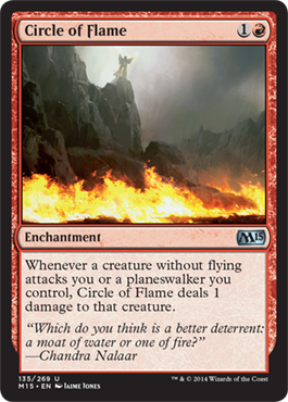 Circle of Flame (Magic 2015 Core Set) Near Mint Foil