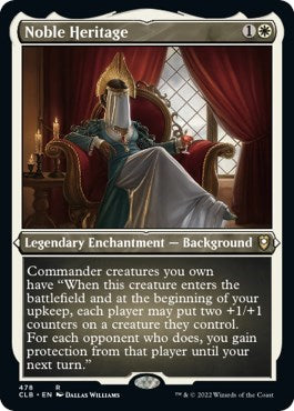 Noble Heritage (Etched Foil) (Commander Legends: Battle for Baldur's Gate) Light Play Foil