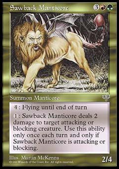 Sawback Manticore (Mirage) Medium Play