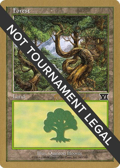Forest (347) - 1999 Matt Linde (6ED) (World Championship Decks) Medium Play