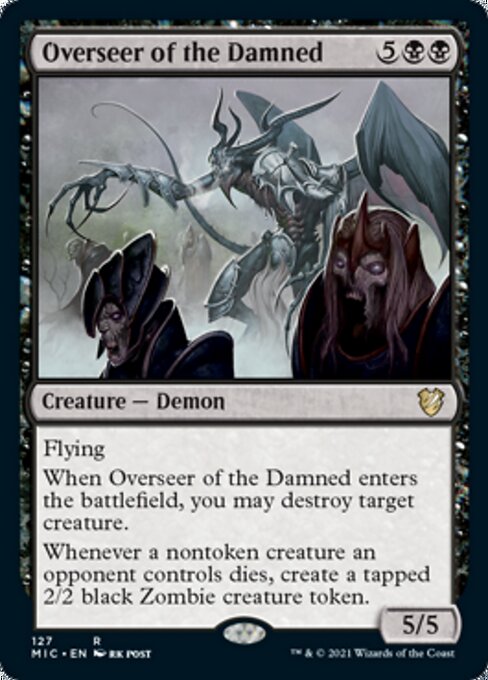 Overseer of the Damned (Commander 2021 Midnight Hunt) Medium Play