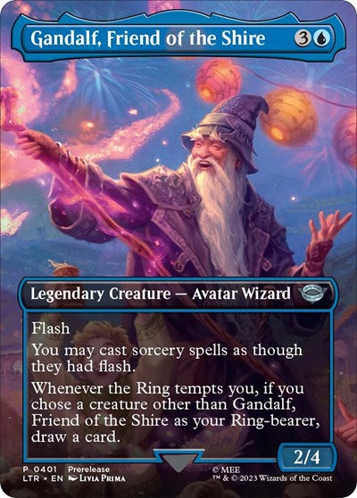 Gandalf, Friend of the Shire (Borderless) (Universes Beyond: The Lord of the Rings: Tales of Middle-earth) Near Mint