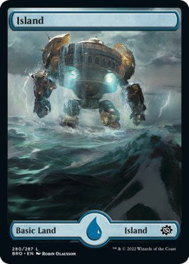 Island (280) - Full Art (The Brothers' War) Light Play