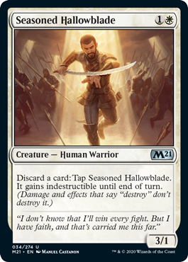 Seasoned Hallowblade (Magic 2021 Core Set) Light Play