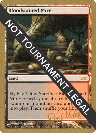 Bloodstained Mire - 2003 Peer Kroger (ONS) (World Championship Decks) Heavy Play