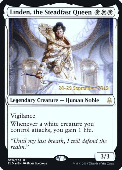 Linden, the Steadfast Queen (Promos: Prerelease Cards) Light Play Foil