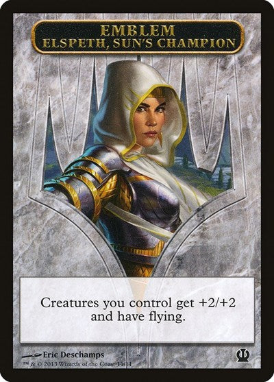 Emblem - Elspeth, Sun's Champion (Theros) Light Play