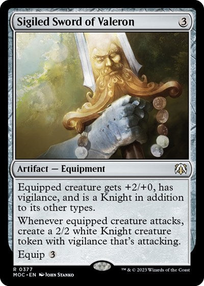 Sigiled Sword of Valeron (Commander: March of the Machine) Near Mint