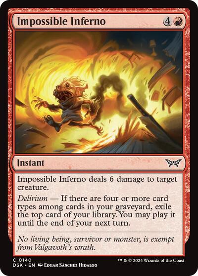 Impossible Inferno (Duskmourn: House of Horror) Light Play Foil