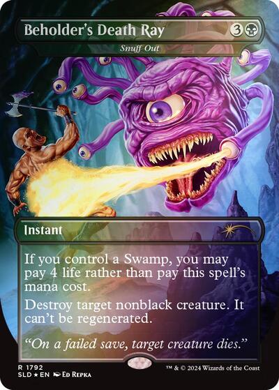 Beholder's Death Ray - Snuff Out (Rainbow Foil) (Secret Lair) Near Mint Foil