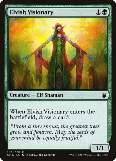 Elvish Visionary (Commander Anthology) Light Play