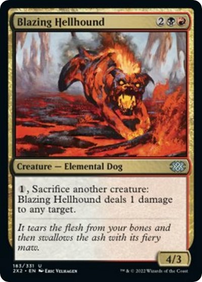 Blazing Hellhound (Double Masters 2022) Light Play