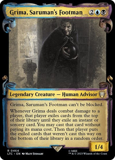 Grima, Saruman's Footman (Showcase Scrolls) (Commander: The Lord of the Rings: Tales of Middle-earth) Near Mint