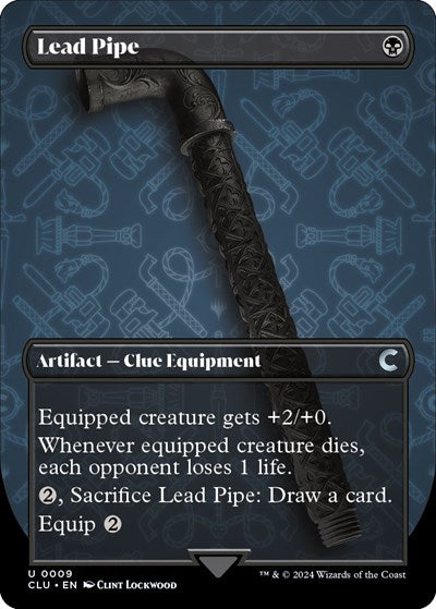 Lead Pipe (Borderless) (Ravnica: Clue Edition) Light Play