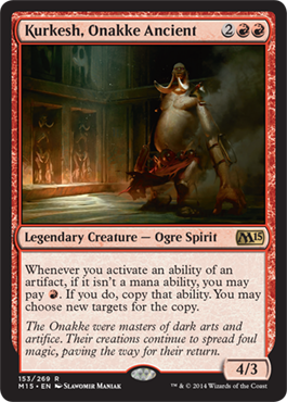 Kurkesh, Onakke Ancient (Magic 2015 Core Set) Light Play Foil