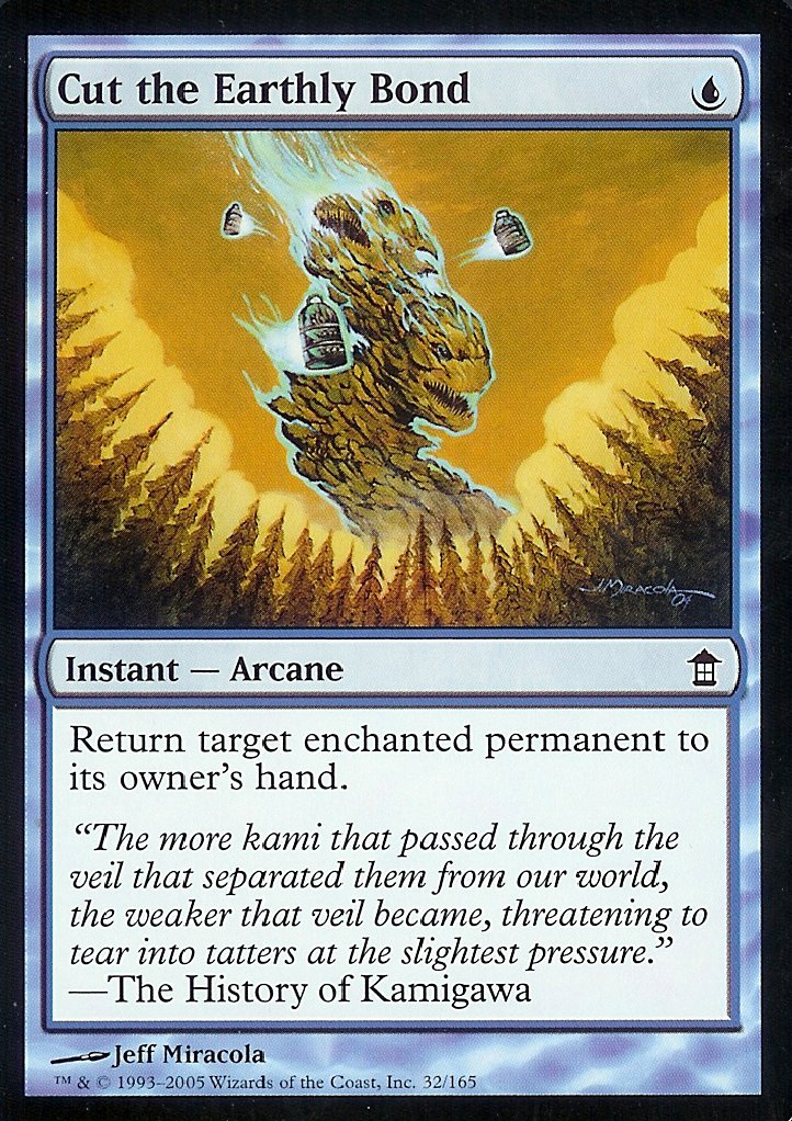 Cut the Earthly Bond (Saviors of Kamigawa) Light Play Foil