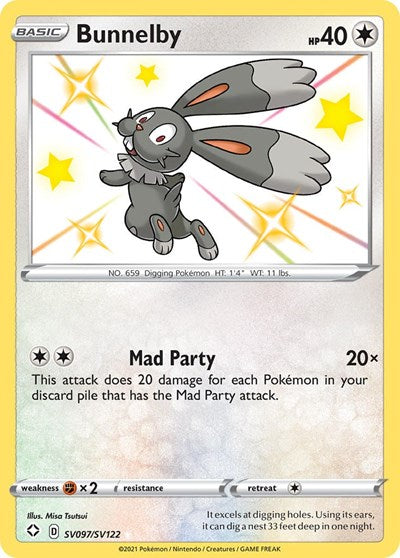 Bunnelby (Shining Fates: Shiny Vault) Near Mint Holofoil