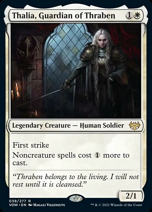Thalia, Guardian of Thraben (Innistrad: Crimson Vow) Light Play Foil
