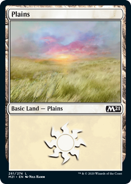 Plains (261) (Magic 2021 Core Set) Light Play Foil