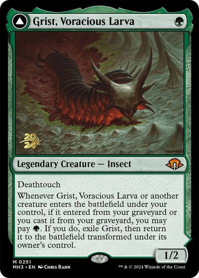 Grist, Voracious Larva (Promos: Prerelease Cards) Light Play Foil