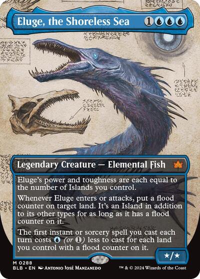 Eluge, the Shoreless Sea (Borderless) (Bloomburrow) Light Play Foil