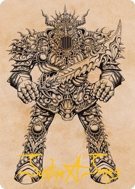 Iron Golem (Showcase) Art Card (Gold-Stamped Signature) (Art Series: Adventures in the Forgotten Realms) Near Mint