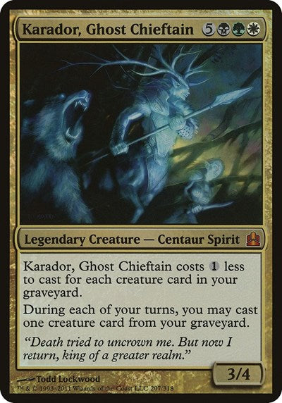 Karador, Ghost Chieftain (Commander) (Oversize Cards) Near Mint Foil