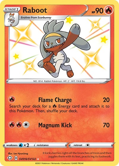 Raboot (Shining Fates: Shiny Vault) Near Mint Holofoil