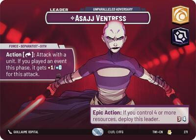 Asajj Ventress Unparalleled Adversary (Showcase) (Twilight of the Republic) Near Mint Foil