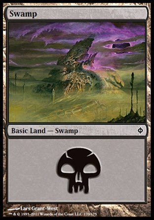 Swamp (170) (New Phyrexia) Medium Play