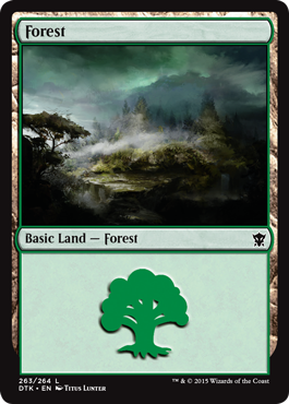 Forest (263) (Dragons of Tarkir) Medium Play