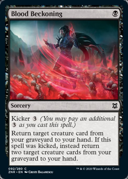 Blood Beckoning (Zendikar Rising) Light Play Foil