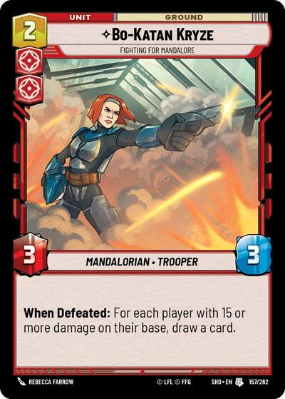 Bo-Katan Kryze Fighting For Mandalore (Shadows of the Galaxy) Near Mint Foil