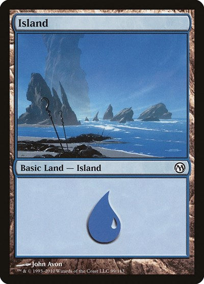Island (99) (Duels of the Planeswalkers) Light Play