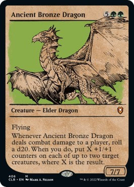 Ancient Bronze Dragon (Showcase) (Commander Legends: Battle for Baldur's Gate) Light Play Foil