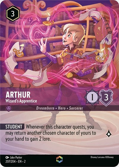 Arthur - Wizard's Apprentice (Alternate Art) (Rise of the Floodborn) Near Mint Holofoil