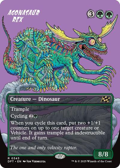 Agonasaur Rex (Borderless) (Aetherdrift) Light Play Foil