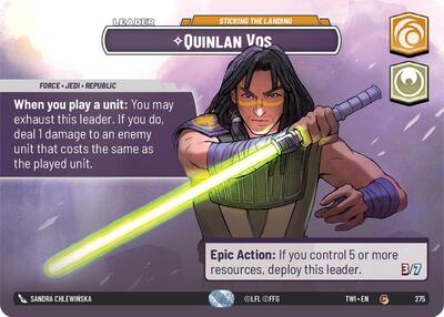 Quinlan Vos Sticking the Landing (Showcase) (Twilight of the Republic) Near Mint Foil