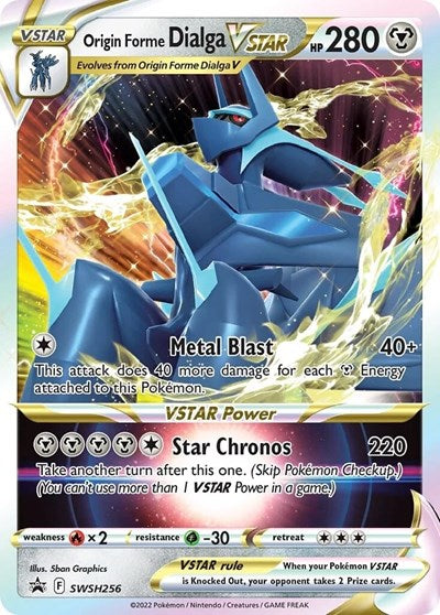 Origin Forme Dialga VSTAR (SWSH: Sword & Shield Promo Cards) Light Play Holofoil