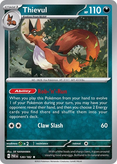 Thievul (Scarlet and Violet: Paradox Rift) Near Mint Holofoil