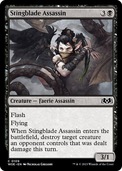 Stingblade Assassin (Wilds of Eldraine) Medium Play Foil