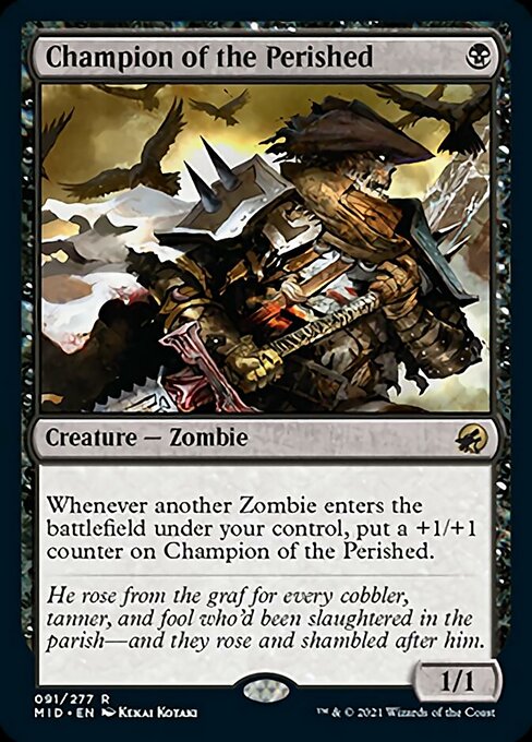 Champion of the Perished (Innistrad: Midnight Hunt) Light Play
