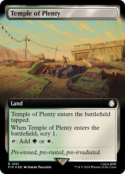 Temple of Plenty (Extended Art) (Surge Foil) (Universes Beyond: Fallout) Near Mint Foil