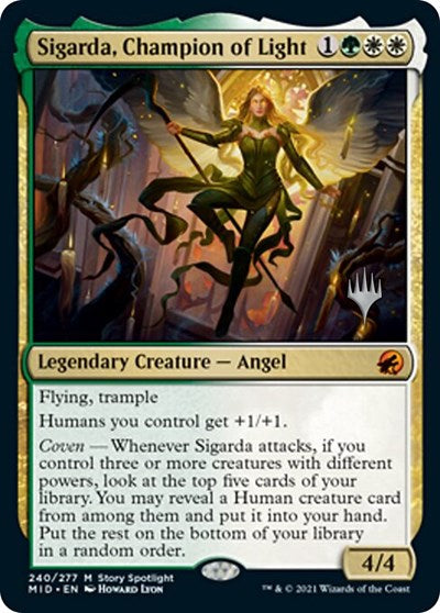 Sigarda, Champion of Light (Promo Pack: Innistrad: Midnight Hunt) Near Mint Foil