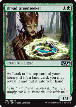 Dryad Greenseeker (Magic 2019 Core Set) Near Mint Foil
