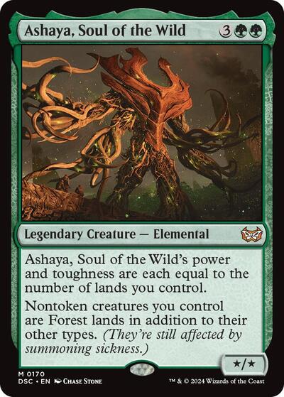 Ashaya, Soul of the Wild (Commander: Duskmourn: House of Horror) Light Play