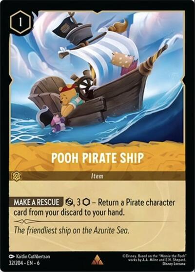 Pooh Pirate Ship (Azurite Sea) Near Mint Cold Foil