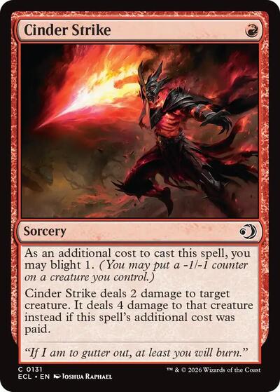 Cinder Strike (Lorwyn Eclipsed) Near Mint Foil