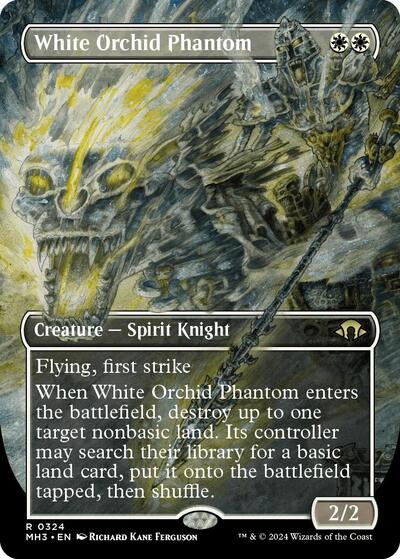 White Orchid Phantom (Borderless) (Modern Horizons 3) Light Play Foil